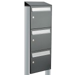 Flow set 1-breed, 3-hoog met dak op statief antraciet