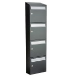 Flow set 1-breed, 4-hoog met dak antraciet