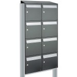 Flow set 2-breed, 4-hoog met dak op statief antraciet