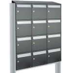 Flow set 3-breed, 4-hoog met dak op statief antraciet