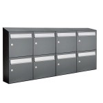 Flow set 4-breed, 2-hoog met dak antraciet