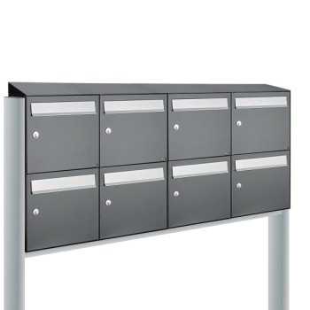 Flow set 4-breed, 2-hoog met dak op statief antraciet