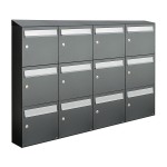 Flow set 4-breed, 3-hoog met dak antraciet
