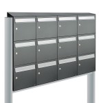 Flow set 4-breed, 3-hoog met dak op statief antraciet