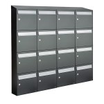 Flow set 4-breed, 4-hoog met dak antraciet