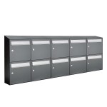 Flow set 5-breed, 2-hoog met dak antraciet