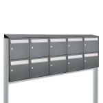 Flow set 5-breed, 2-hoog met dak  op statief antraciet