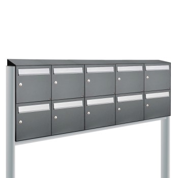 Flow set 5-breed, 2-hoog met dak  op statief antraciet