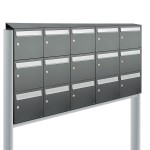 Flow set 5-breed, 3-hoog met dak op statief antraciet