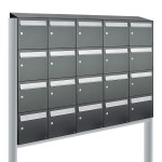 Flow set 5-breed, 4-hoog met dak op statief antraciet