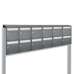 Flow set 6-breed, 2-hoog met dak op statief antraciet