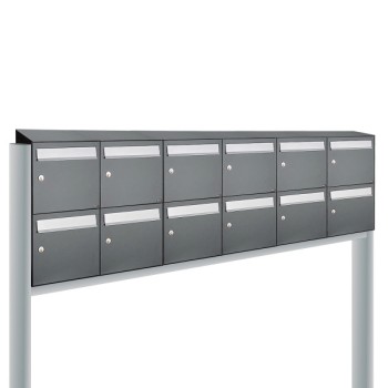 Flow set 6-breed, 2-hoog met dak op statief antraciet