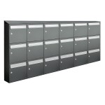Flow set 6-breed, 3-hoog met dak antraciet