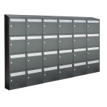 Flow set 6-breed, 4-hoog met dak antraciet