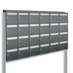 Flow set 6-breed, 4-hoog met dak op statief antraciet