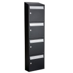Flow set 1-breed, 4-hoog met dak zwart