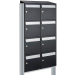 Flow set 2-breed, 4-hoog met dak op statief zwart