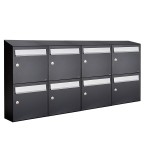 Flow set 4-breed, 2-hoog met dak zwart