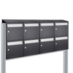 Flow set 4-breed, 2-hoog met dak op statief zwart