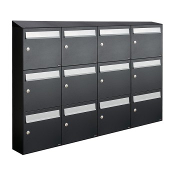 Flow set 4-breed, 3-hoog met dak zwart
