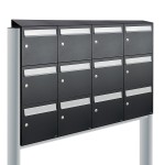 Flow set 4-breed, 3-hoog met dak op statief zwart