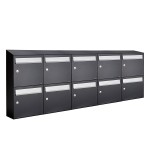 Flow set 5-breed, 2-hoog met dak zwart