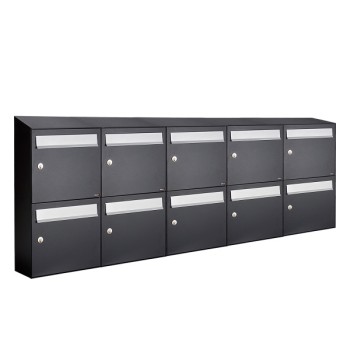 Flow set 5-breed, 2-hoog met dak zwart
