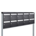 Flow set 5-breed, 2-hoog met dak  op statief zwart