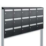 Flow set 5-breed, 3-hoog met dak op statief zwart