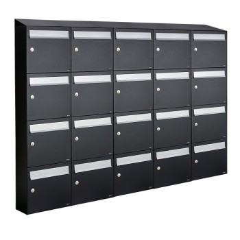 Flow set 5-breed, 4-hoog met dak zwart