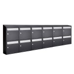 Flow set 6-breed, 2-hoog met dak zwart