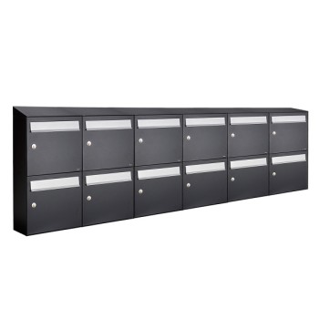 Flow set 6-breed, 2-hoog met dak zwart