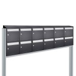 Flow set 6-breed, 2-hoog met dak op statief zwart