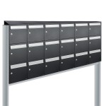 Flow set 6-breed, 3-hoog met dak op statief zwart