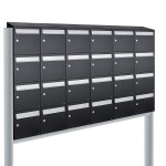 Flow set 6-breed, 4-hoog met dak op statief zwart