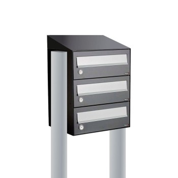 Hive set 1-breed, 3-hoog met dak op statief antraciet