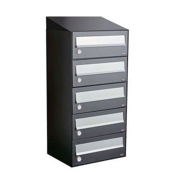 Hive set 1-breed, 5-hoog met dak antraciet