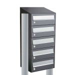 Hive set 1-breed, 5-hoog met dak op statief antraciet