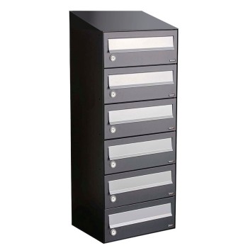 Hive set 1-breed, 6-hoog met dak antraciet