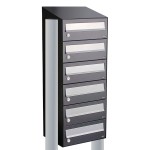 Hive set 1-breed, 6-hoog met dak op statief antraciet
