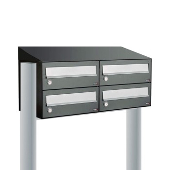 Hive set 2-breed, 2-hoog met dak op statief antraciet