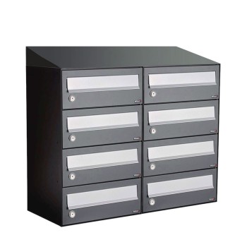 Hive set 2-breed, 4-hoog met dak antraciet