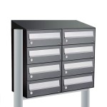 Hive set 2-breed, 4-hoog met dak op statief antraciet
