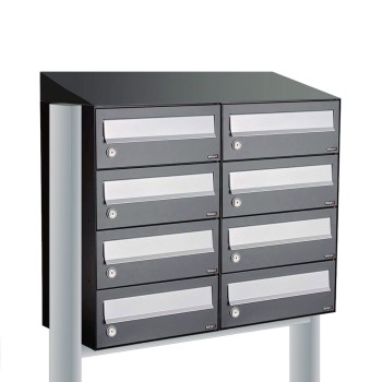 Hive set 2-breed, 4-hoog met dak op statief antraciet