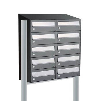 Hive set 2-breed, 5-hoog met dak op statief antraciet