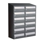 Hive set 2-breed, 6-hoog met dak antraciet
