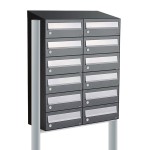 Hive set 2-breed, 6-hoog met dak op statief antraciet