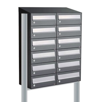 Hive set 2-breed, 6-hoog met dak op statief antraciet