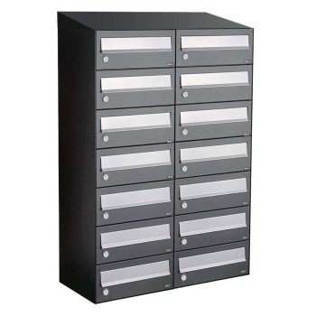 Hive set 2-breed, 7-hoog met dak antraciet