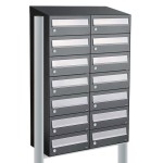Hive set 2-breed, 7-hoog met dak op statief antraciet
